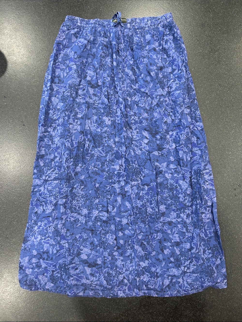 Eddie Bower Blue Floral Maxi Skirt